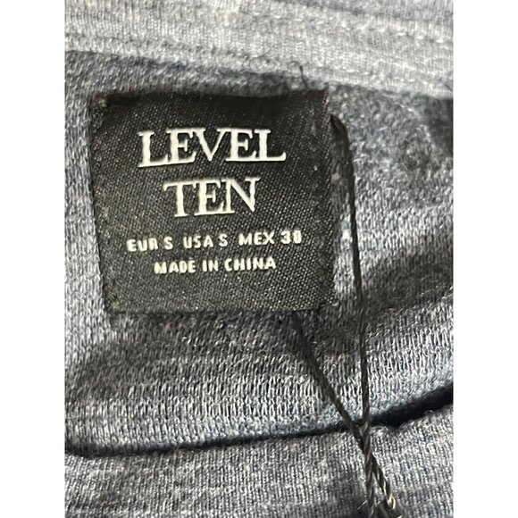 Level Ten Mens Long Sleeve Knit Shirt Navy Grayish Blue Size Small - Picture 3 of 8